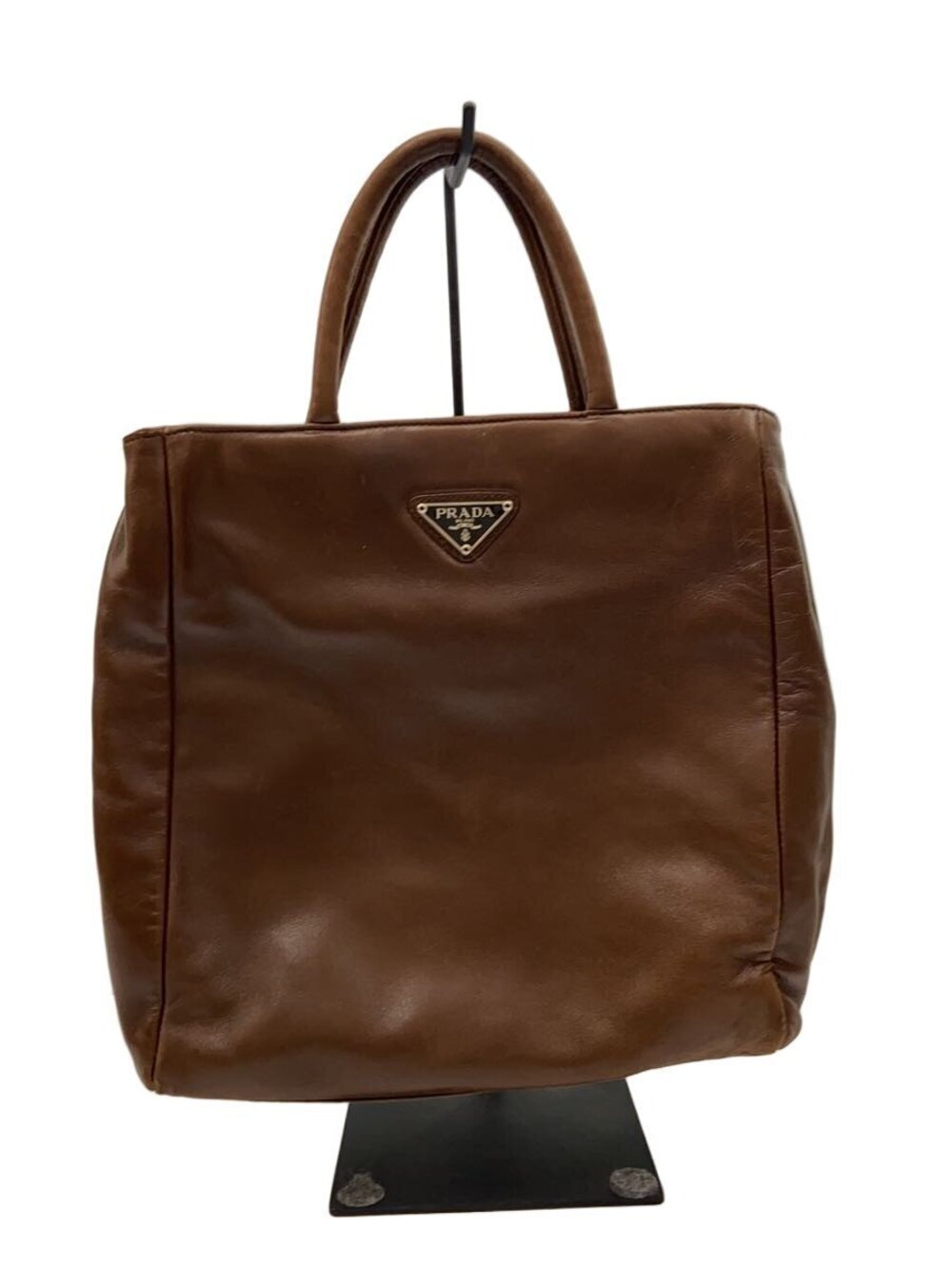 Prada Handbag Leather Brown